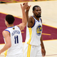 Illustration for article titled Klay Thompson Back; Kevin Durant Still Crab Meat